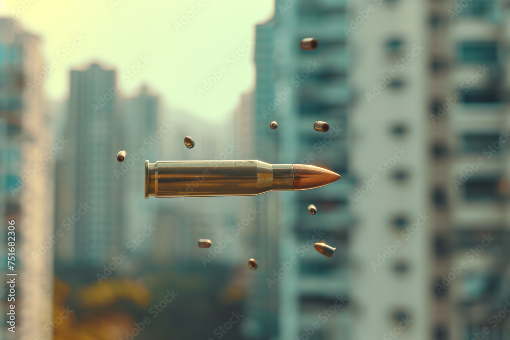 bullet mid flight Stock Photo | Adobe Stock