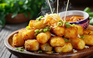 Wall Mural - Capture the essence of Tater Tots in a mouthwatering food photography shot