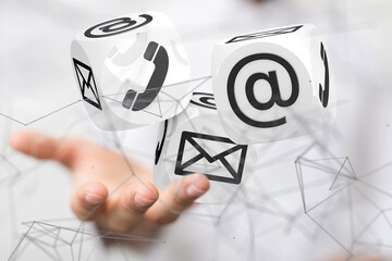 mail communication support contact concept service - connection