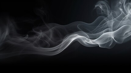 Wall Mural - Abstract Grey Smoke Background on Dark Surface