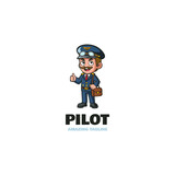 Fototapeta Paryż - Cute carton character pilot mascot design