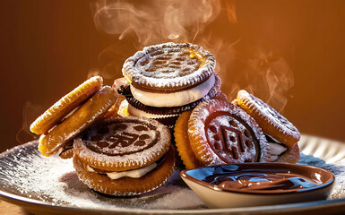 Canvas Print - Capture the essence of Fried Oreos in a mouthwatering food photography shot