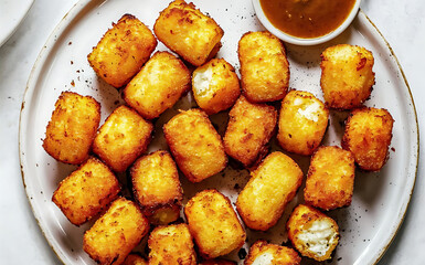 Wall Mural - Capture the essence of Tater Tots in a mouthwatering food photography shot