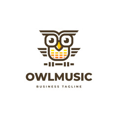 Poster - owl music logo design