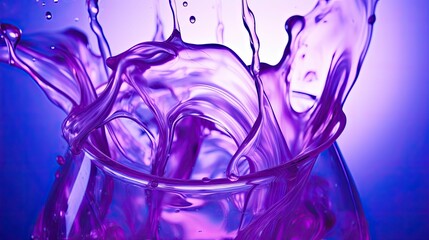 Poster - vibrant liquid violet background