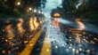 wet rain road