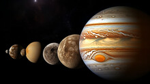 Detailed Depiction Of A Planetary Alignment In Our Solar System, Highlighting The Scale And Distances Between Planets