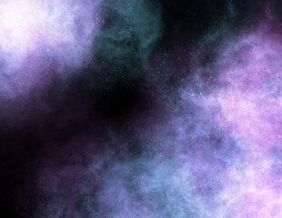 Wall Mural - purple galaxy background on black isolated with copy space for text