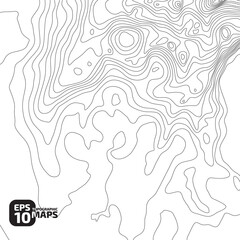 Wall Mural - the stylized height of the topographic black contour in lines and contours. the concept of a conditi