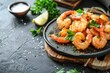 Shrimp Tempura, Crispy Seafood Snack, Deep Fried Prawns, Deep Roasted Tempura Shrimps, Copy Space