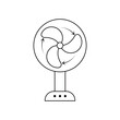 Fan icon vector .Outline web sign of ventilator