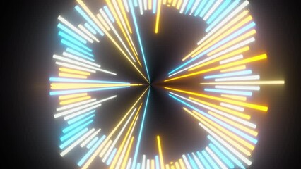 Poster - Abstract glow equalizer. Computer generated 3d render