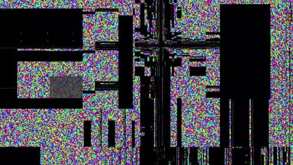 Poster - Old Retro TV - Static tv black and white noise caused by bad signal reception. Loop animation
