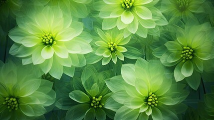 Poster - botanical flower leaves background