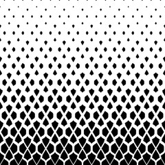 Poster - Degrade halftone fading abstract pattern. Black fades patern isolated on white background. Geometric faded design. Faded geometry transition prints. Artdeco geo intricate motif. Vector illustration