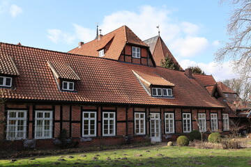 Sticker - Blick auf Kloster Lüne in der Stadt Lüneburg in Niedersachsen