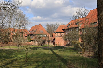 Sticker - Blick auf Kloster Lüne in der Stadt Lüneburg in Niedersachsen