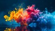 colored smoke background abstract