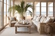 © Michael - Sandy Coastal Oasis: Neutral Color Palettes, Potted Plants Delight