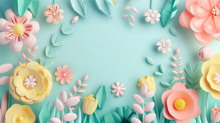 Poster - easter card with flowers