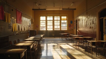 Wall Mural - learning school empty