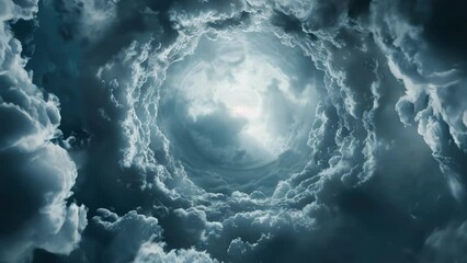 Aufkleber - A spiral shape in the middle of a cloudy sky. Suitable for abstract concepts.