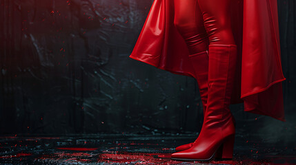 Poster - red womens boots
