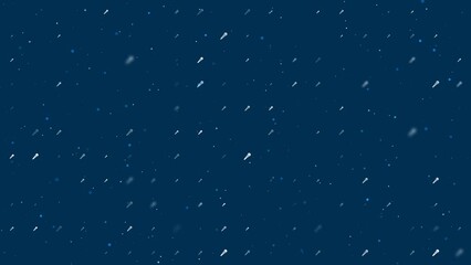 Poster - Template animation of evenly spaced microphone symbols of different sizes and opacity. Animation of transparency and size. Seamless looped 4k animation on dark blue background with stars