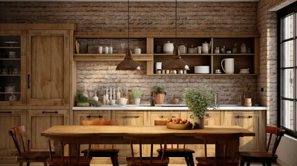 Poster - chef dining kitchen background