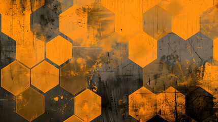 Wall Mural - Abstract hexagon texture