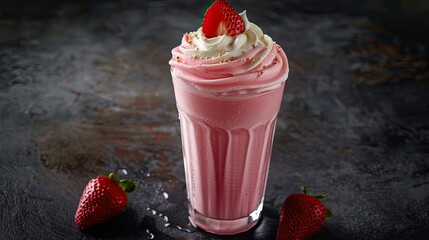 Poster - sweet milkshake strawberry