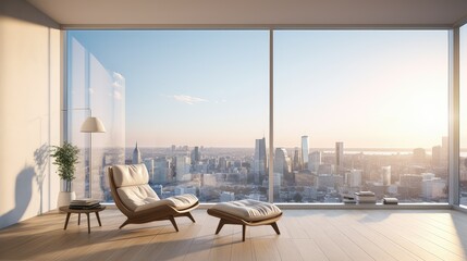 Canvas Print - glass window interior room