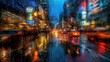 © vectorwin - urban city night rain