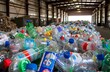 A sea of discarded plastic bottles at a recycling facility vividly represents the challenges and importance of plastic waste management, a critical issue highlighted on Earth Day.