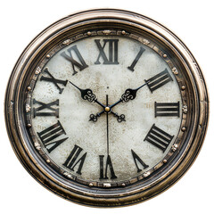 Wall Mural - Vintage Wall Clock, transparent background, isolated image, generative AI