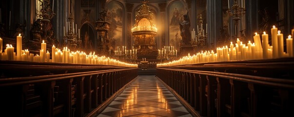 Sticker - candles in the church