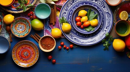 Poster - cooking tabletop kitchen background