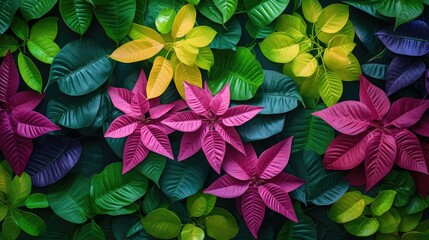 Canvas Print - botanical green leaves background