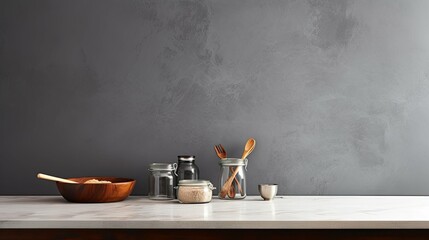 Poster - utensils tabletop kitchen background