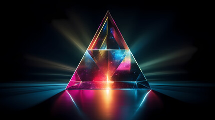 Abstract triangle rainbow art background