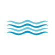 Water wave icon vector template logo
