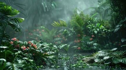 Canvas Print - soil plants rain