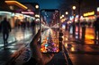 © Dionisio - A person is holding a cell phone up to a street scene, capturing the lights
