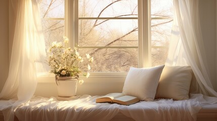 Wall Mural - shades window interior room