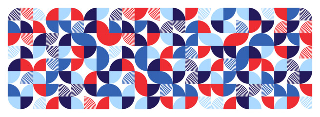 Wall Mural - geometric trendy pattern. modern colorful background with simple elements. retro texture with basic 