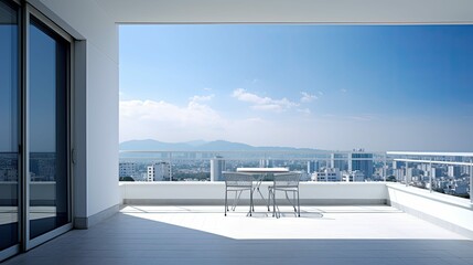 Canvas Print - view balcony apartment building