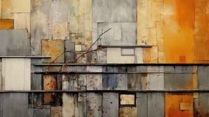 Aufkleber - colorful abstract house background