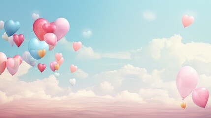 Wall Mural - celebration balloon love background