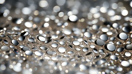 Canvas Print - shiny silver metal background