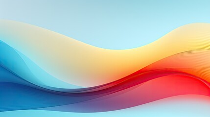 Poster - vibrant wave colorful background